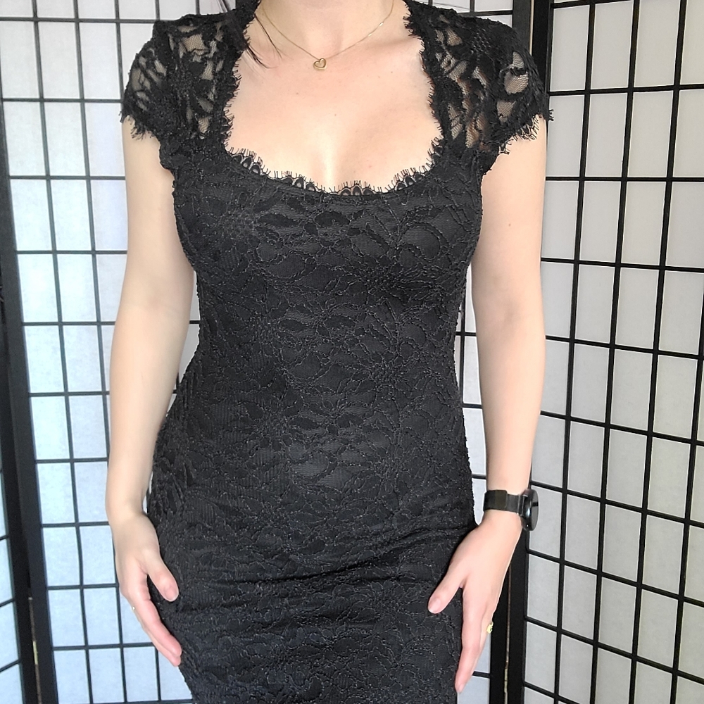 Lace black dress